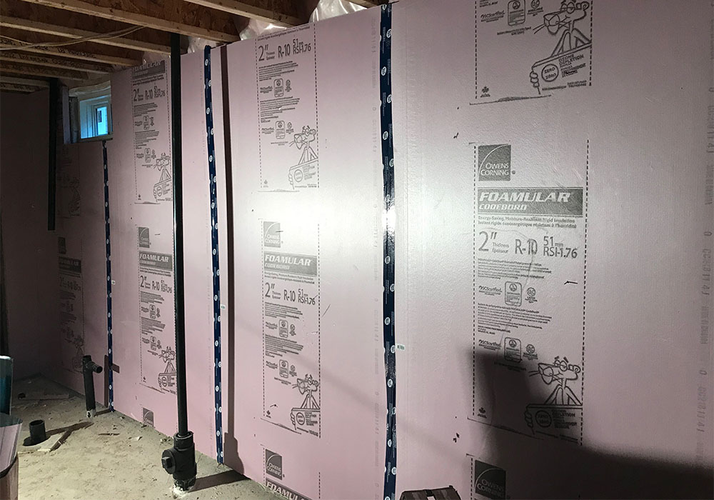 Rigid Basement Insulation Drain Tite Industries Inc. Vaughan